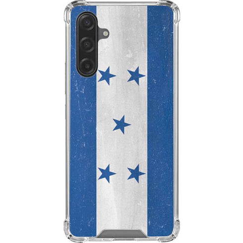 Honduras Flag Distressed Galaxy A17 Clear Case