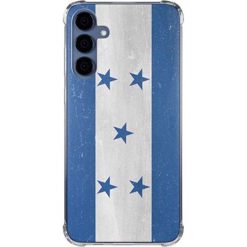 Honduras Flag Distressed Galaxy A35 5G Clear Case