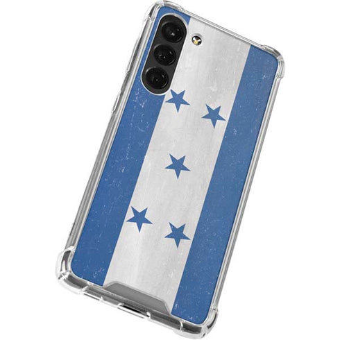 Honduras Flag Distressed Galaxy S24 FE Clear Case