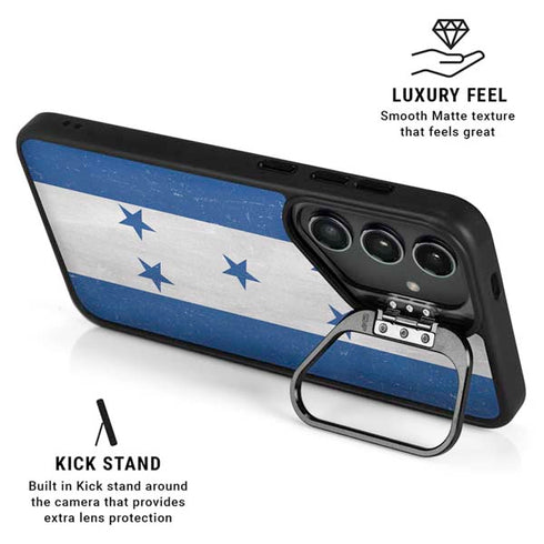 Honduras Flag Distressed Galaxy S25 Kickstand Case