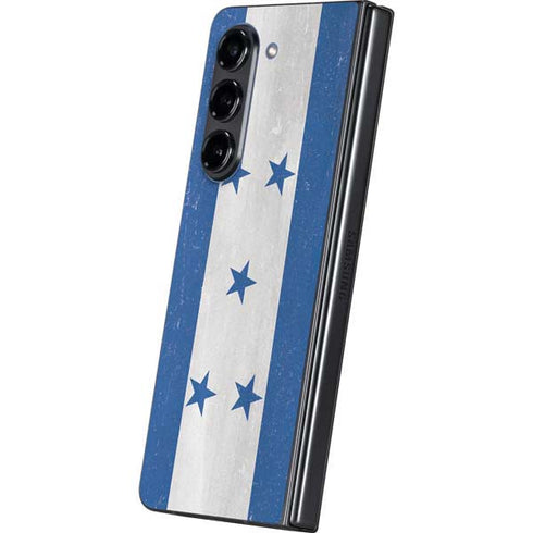 Honduras Flag Distressed Galaxy Z Fold5 5G Skin