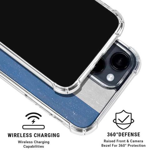Honduras Flag Distressed iPhone 15 Clear Case