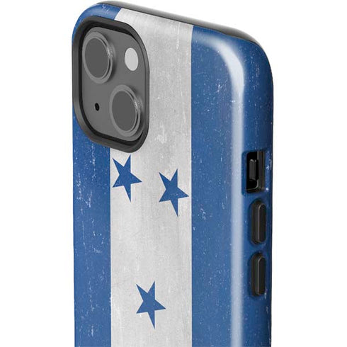 Honduras Flag Distressed iPhone 15 Impact Case