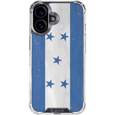 Honduras Flag Distressed iPhone 16 Clear Case