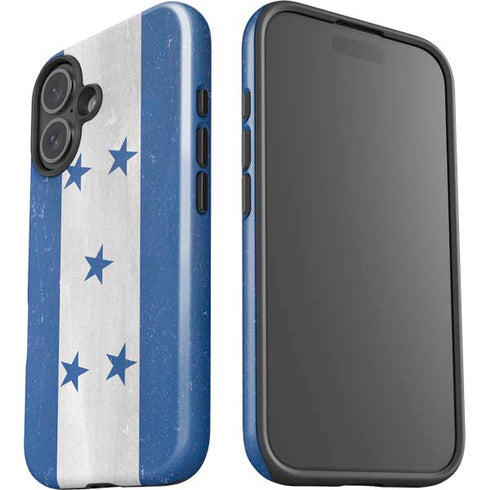 Honduras Flag Distressed iPhone 16 Impact Case