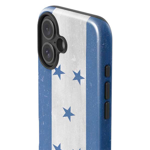 Honduras Flag Distressed iPhone 16 Plus Impact Case