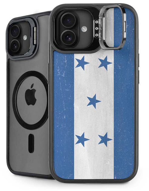 Honduras Flag Distressed iPhone 16 Plus Kickstand Case