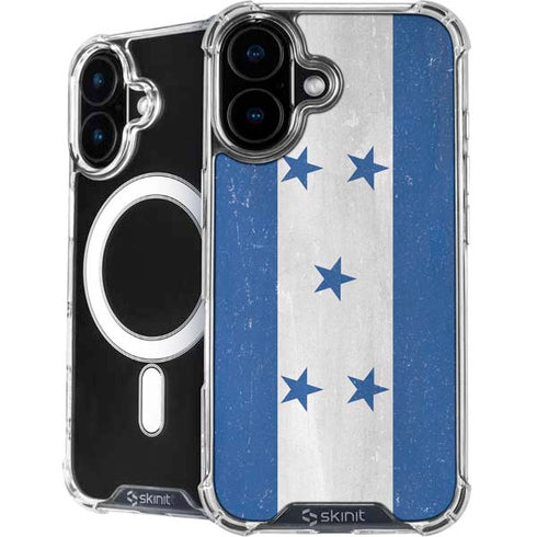Honduras Flag Distressed iPhone 16 Plus MagSafe Case