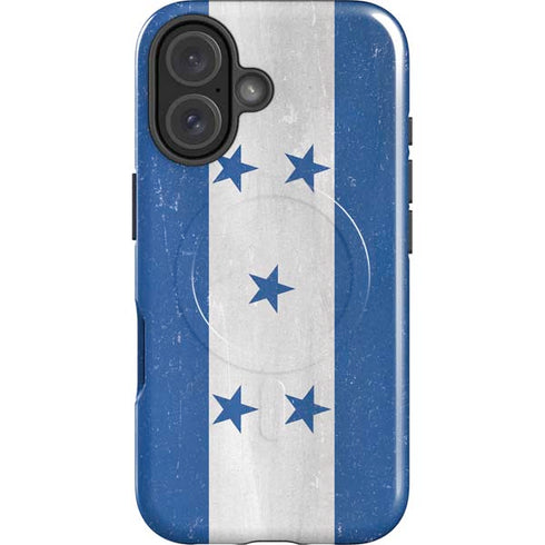 Honduras Flag Distressed iPhone 16 Plus Magsafe Impact Case