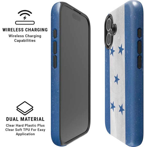 Honduras Flag Distressed iPhone 16 Plus Magsafe Impact Case