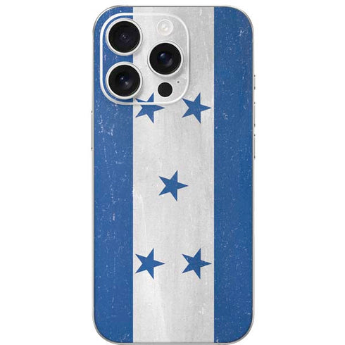 Honduras Flag Distressed iPhone 16 Pro Skin