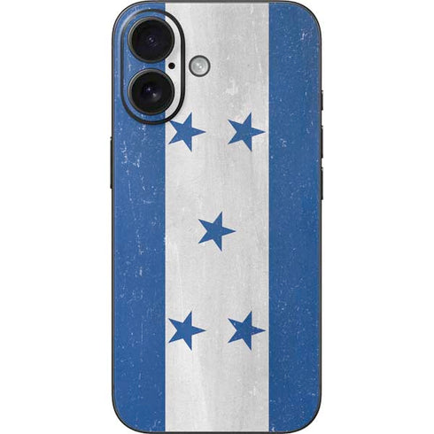 Honduras Flag Distressed iPhone 16 Skin