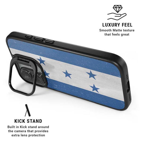 Honduras Flag Distressed iPhone 17 Kickstand Case