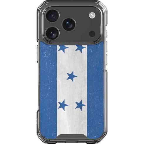 Honduras Flag Distressed iPhone 17 Pro Clear Case