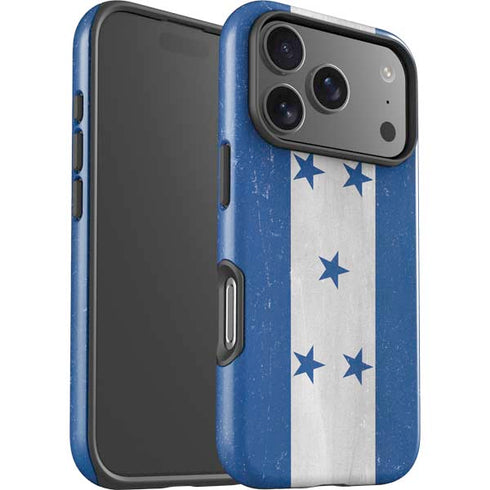 Honduras Flag Distressed iPhone 17 Pro Impact Case