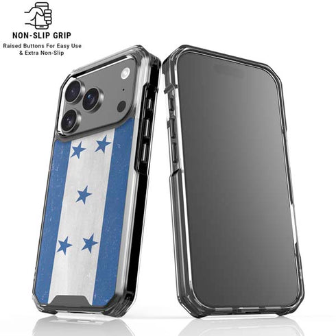 Honduras Flag Distressed iPhone 17 Pro Max Clear Case