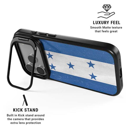 Honduras Flag Distressed iPhone 17 Pro Max Kickstand Case