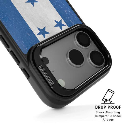 Honduras Flag Distressed iPhone 17 Pro Max Kickstand Case