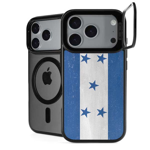 Honduras Flag Distressed iPhone 18 Pro Kickstand Case