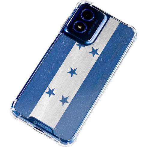 Honduras Flag Distressed Moto G Play 4G (2024) Clear Case