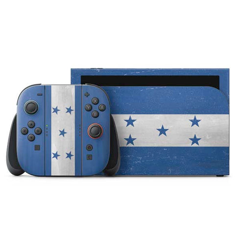 Honduras Flag Distressed Nintendo Skins