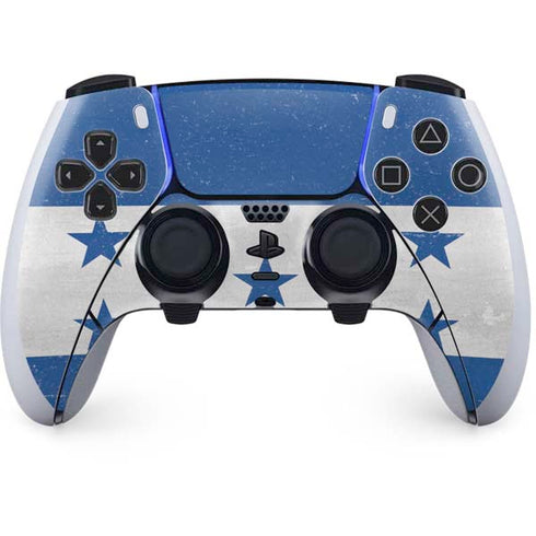 Honduras Flag Distressed PS5 DualSense Edge Pro Controller Skin