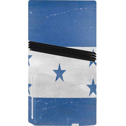 Honduras Flag Distressed PS5 Pro Disk Console Skin