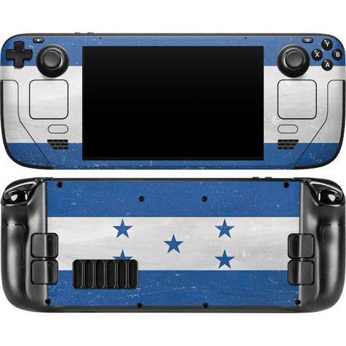 Honduras Flag Distressed Steam Deck Handheld Gaming Computer OLED Skin