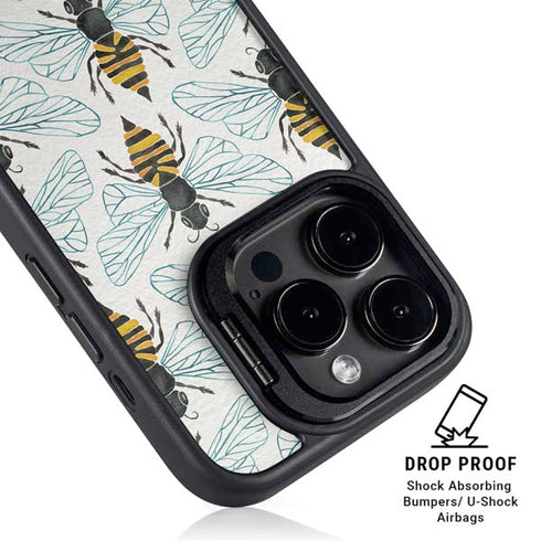 Honey Bee by Cat Coq iPhone 14 Pro Max Kickstand Case