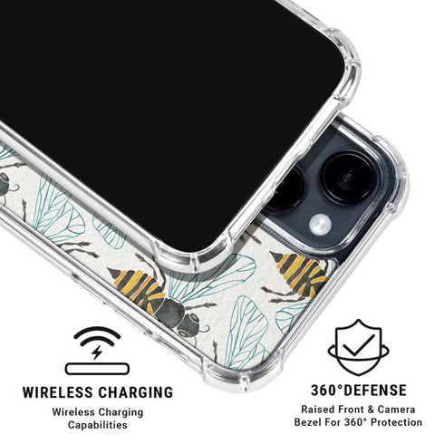 Honey Bee by Cat Coq iPhone 15 Clear Case
