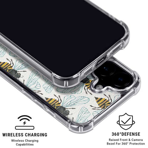 Honey Bee by Cat Coq iPhone 16 Plus Clear Case
