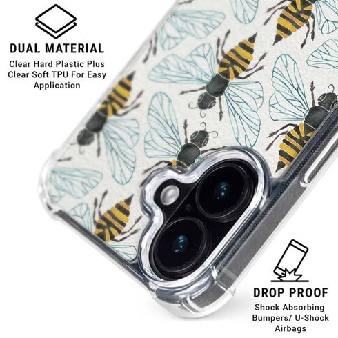 Honey Bee by Cat Coq iPhone 16 Plus Clear Case