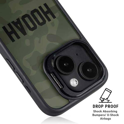 Hooah Military iPhone 15 Plus Kickstand Case