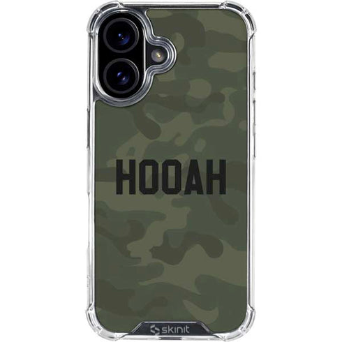 Hooah Military iPhone 16 Clear Case