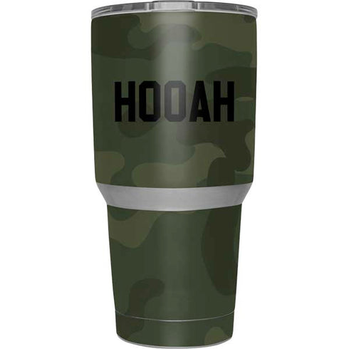 Hooah Military Yeti 30oz Rambler Tumbler Skin