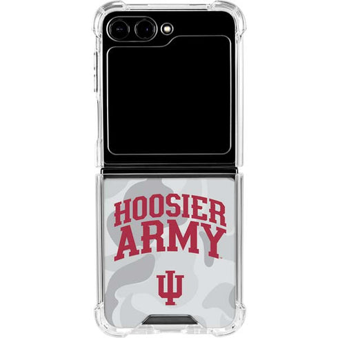 Indiana University Hoosier Army Galaxy Z Flip6 Clear Case