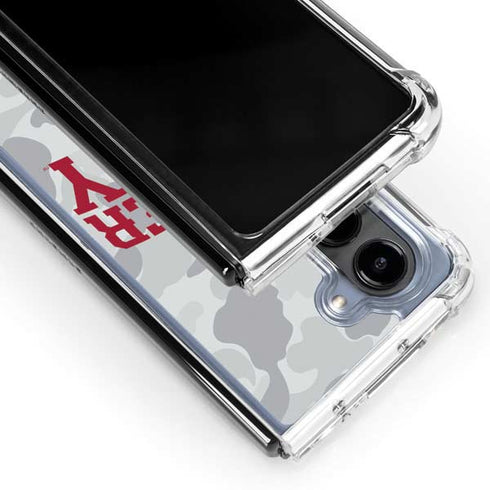 Indiana University Hoosier Army Galaxy Z Fold5 5G Clear Case