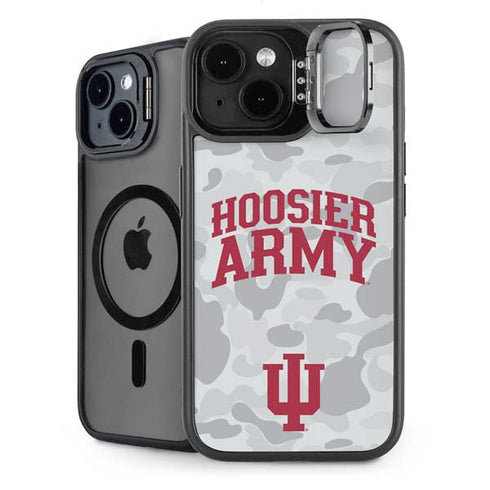 Indiana University Hoosier Army iPhone 14 Plus Kickstand Case