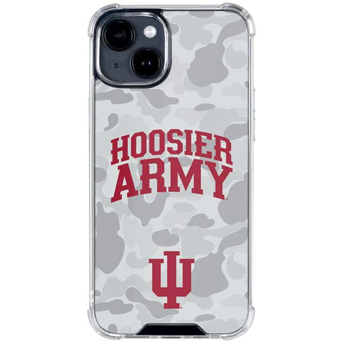 Indiana University Hoosier Army iPhone 15 Clear Case