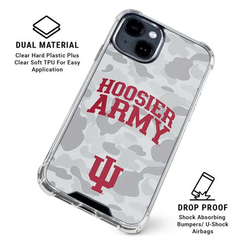 Indiana University Hoosier Army iPhone 15 Clear Case