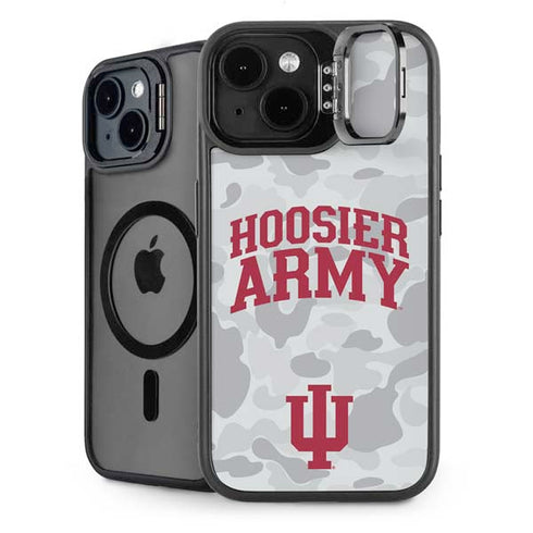 Indiana University Hoosier Army iPhone 15 Kickstand Case