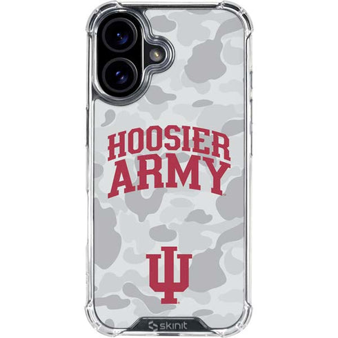 Indiana University Hoosier Army iPhone 16 Clear Case