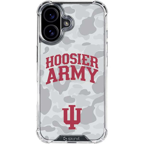 Indiana University Hoosier Army iPhone 16 Plus Clear Case