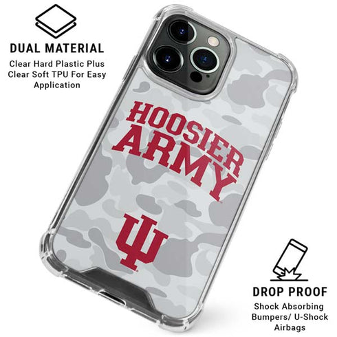 Indiana University Hoosier Army iPhone 16 Pro Max Clear Case