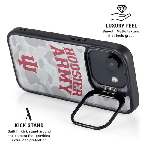 Indiana University Hoosier Army iPhone 16e Kickstand Case