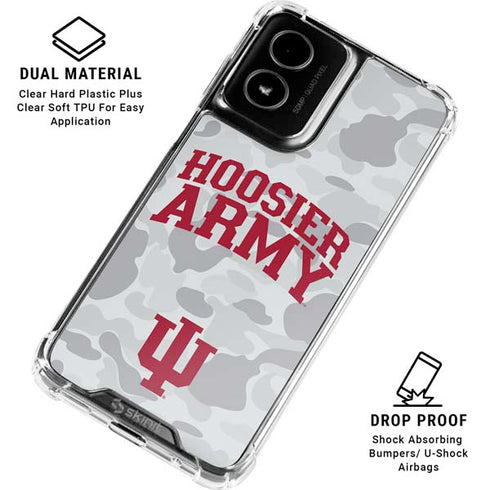 Indiana University Hoosier Army Moto G Power 5G (2024) Clear Case