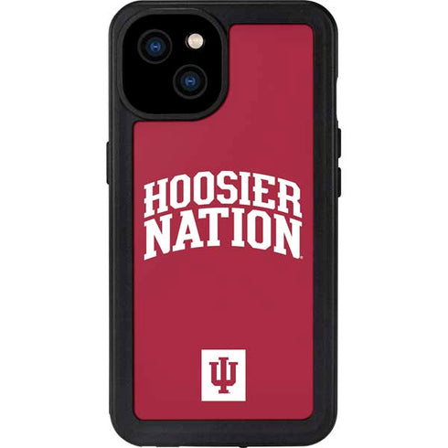 Indiana University Hoosier Nation iPhone 15 Plus Waterproof Case