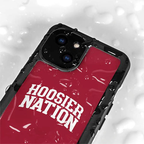 Indiana University Hoosier Nation iPhone 15 Plus Waterproof Case