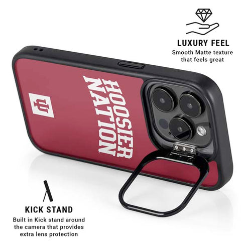 Indiana University Hoosier Nation iPhone 15 Pro Max Kickstand Case