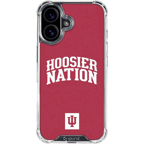 Indiana University Hoosier Nation iPhone 16 Clear Case